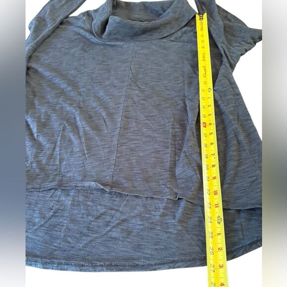 Garnet Hill Organic Pima Cotton Tunic Long Sleeve Cowl Neck Size Medium Gray - Picture 5 of 6